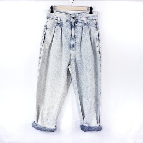 Lee Denim - Vintage 80's/90's Lee Acid Wash High Rise Slouch Relaxed Jean Pants